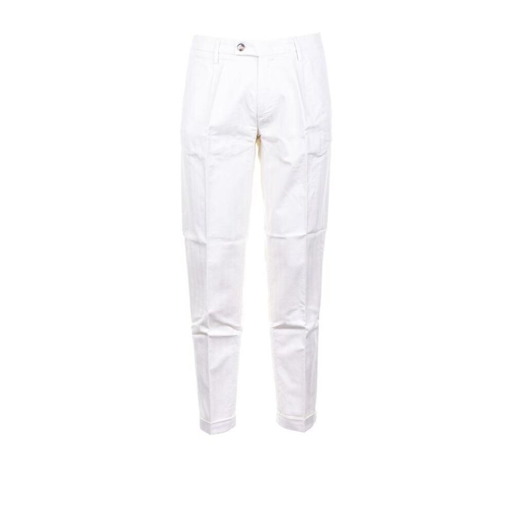 RE-HASH Men's Pleated Cropped Trousers Men NATURAL Pants
